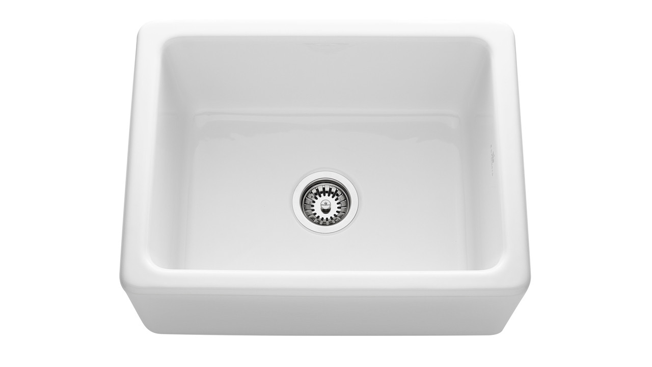 An image of Chambord Philippe I White Ceramic Kitchen Sink