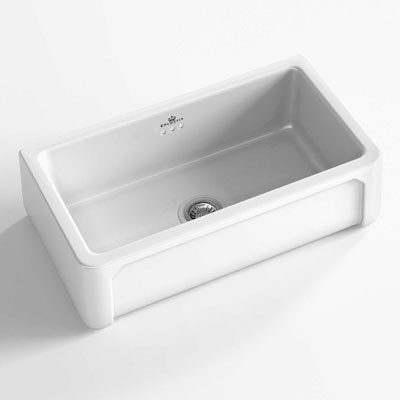 An image of Chambord Henri II White Ceramic Kitchen Sink